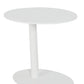 Modern Metal Outdoor Side Table With Oval Top and Base White BM172103