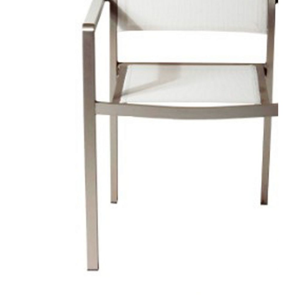 Aluminium Frame Dining Chair Set of 6 White BM172107