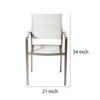 Aluminium Frame Dining Chair Set of 6 White BM172107