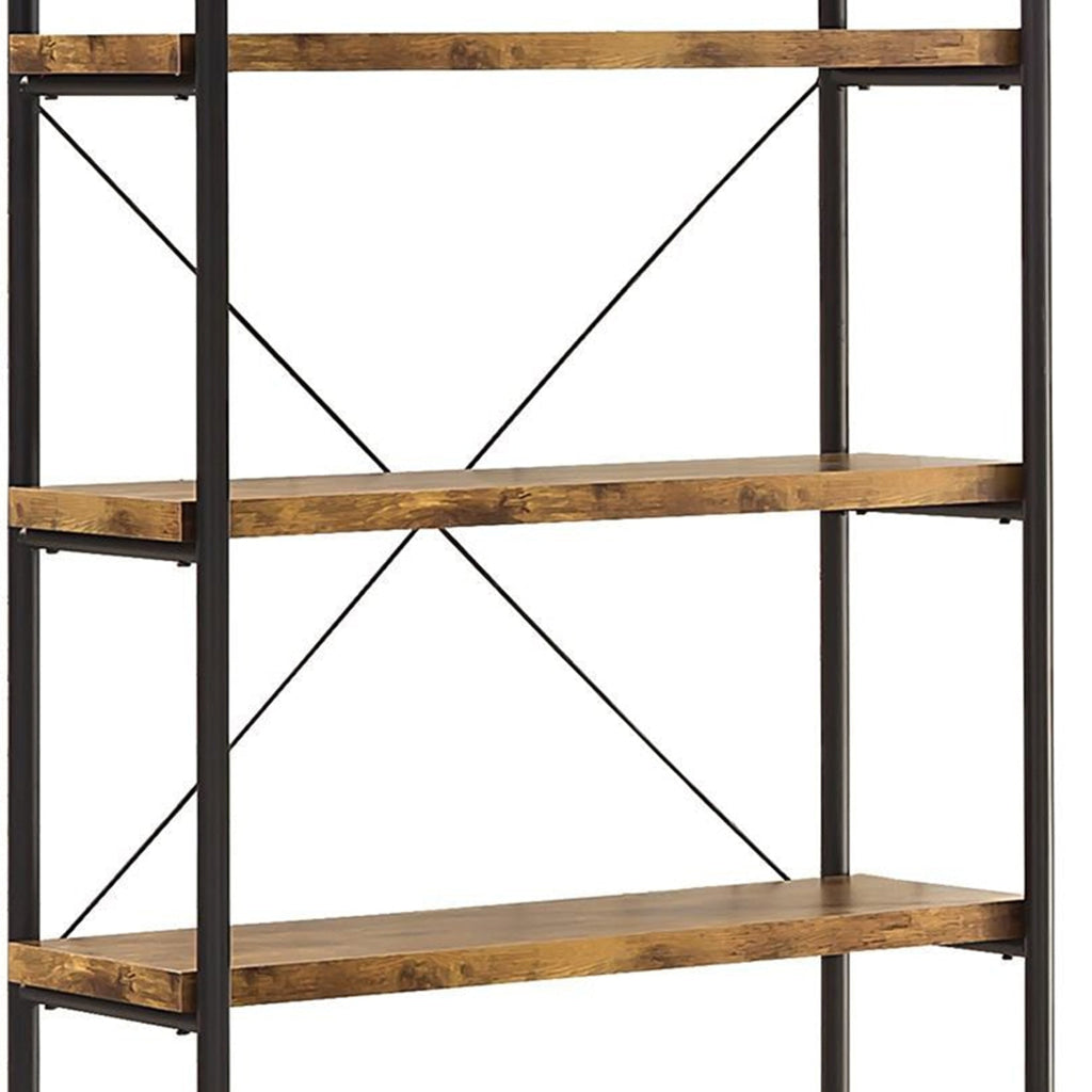 Rustically designed Bookcase With 4 Open Shelves CCA-801542