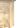 Polyresin Pedestal With Embossed Leaf Design Cream By Casagear Home BM181052