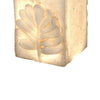 Polyresin Pedestal With Embossed Leaf Design Cream By Casagear Home BM181052