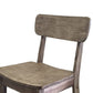 Curved Seat Wooden Frame Counter Stool with Cut Out Backrest Gray by Casagear Home BM183426