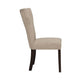 Fabric Upholstered Side Chair with Wingback Design Set of 2 Oatmeal Brown - BM183454 By Casagear Home BM183454