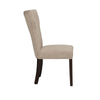 Fabric Upholstered Side Chair with Wingback Design Set of 2 Oatmeal Brown - BM183454 By Casagear Home BM183454