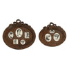 Traditional Style Rustic Photo Frame in Ceramic Set of Two Brown By Casagear Home BM185960