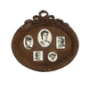 Traditional Style Rustic Photo Frame in Ceramic Set of Two Brown By Casagear Home BM185960