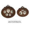 Traditional Style Rustic Photo Frame in Ceramic Set of Two Brown By Casagear Home BM185960