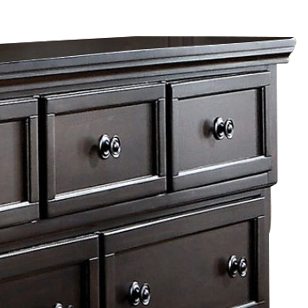 Wooden Transitional Style Dressing Table With Hidden Drawers Dark Brown By Casagear Home BM185982