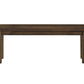 Poplar Wood Dining Side Bench with Thick Block Legs Brown - 73163 AMF-73163