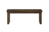 Poplar Wood Dining Side Bench with Thick Block Legs Brown - 73163 AMF-73163