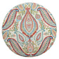 Paisley Pattern Fabric Upholstered Wooden Ottoman with Hidden Storage Multicolor - By Casagear Home KFN-K6427-A727