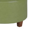 Leatherette Upholstered Wooden Ottoman with Single Button Tufted Lift Top Storage Green Large - K6862-E845 By Casagear Home KFN-K6862-E845