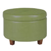 Leatherette Upholstered Wooden Ottoman with Single Button Tufted Lift Top Storage Green Large - K6862-E845 By Casagear Home KFN-K6862-E845