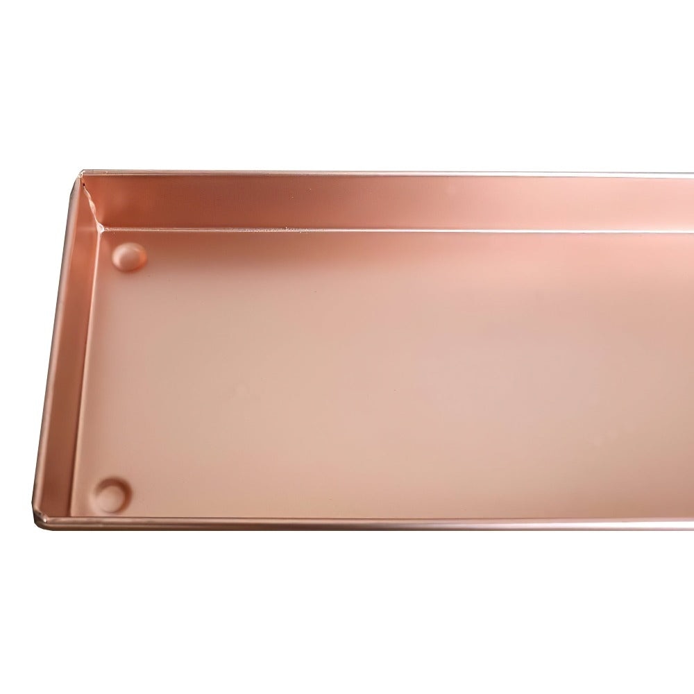 29 Inch Rectangular Metal Windowsill Planter Tray Trim Edges Large Copper By The Urban Port MIL-TRY-C29