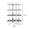 Geometric Metal Framed Bookshelf with Four Open Wooden Shelves- 92545 By Casagear Home AMF-92545