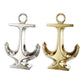 Nautical Ceramic Ship Anchor Decor, Set of 2, Gold and Silver - BM200624