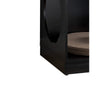 Wooden Pet End Table with Flat Base and Cutout Design on Sides Black By Casagear Home BM200659