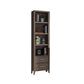 Wooden Media Tower with Four Open Shelves and Two Drawers Dark Taupe Brown By Casagear Home BM200666