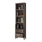 Wooden Media Tower with Four Open Shelves and Two Drawers Dark Taupe Brown By Casagear Home BM200666