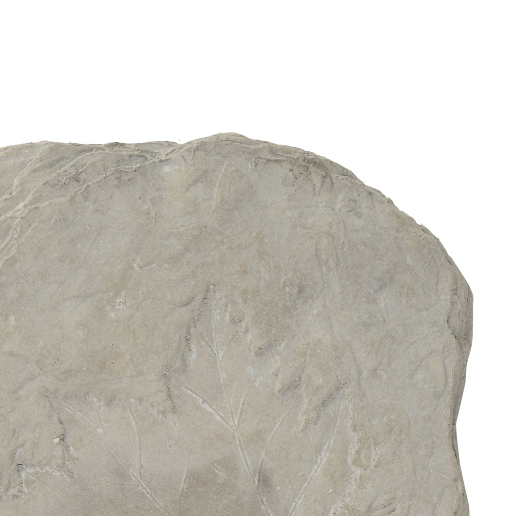 Concrete Fossil Accent Stone with Fern Leaves Imprint Gray - BM200856 BM200856