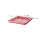 Wood and Leatherette Decorative Serving Tray with Raised Sides Pink - BM200885 By Casagear Home BM200885