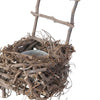 Nature Inspired Wooden Nest Planter with Clay Pot Gray and Brown - BM200899 BM200899