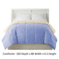 Genoa King Size Box Quilted Reversible Comforter By Casagear Home Blue and Cream BM202053