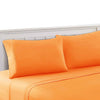 Bezons 3 Piece Twin Size Plain Sheet Set By Casagear Home Orange BM202098