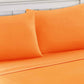 Bezons 4 Piece Queen Size Microfiber Sheet Set By Casagear Home Orange BM202202