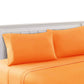 Bezons 4 Piece Queen Size Microfiber Sheet Set By Casagear Home Orange BM202202