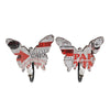 Butterfly Wall Decor with 4 Metal Hooks Set of 4,Multicolor - BM202258 By Casagear Home BM202258