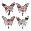 Butterfly Wall Decor with 4 Metal Hooks Set of 4,Multicolor - BM202258 By Casagear Home BM202258