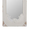 Wooden Rectangle Wall Mirror with Chipped Edges and Hook White - BM202270 By Casagear Home BM202270