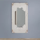 Wooden Rectangle Wall Mirror with Chipped Edges and Hook, White - BM202270 By Casagear Home