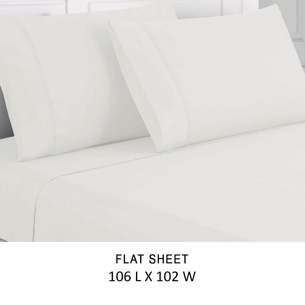 Lanester 4 Piece Deep Pocket Microfiber King Size Sheet Set By Casagear Home White BM202419