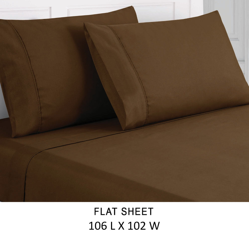 Lanester 4 Piece Deep Pocket California King Size Sheet Set By Casagear Home Brown BM202423