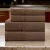 Lanester 4 Piece Deep Pocket California King Size Sheet Set By Casagear Home, Brown