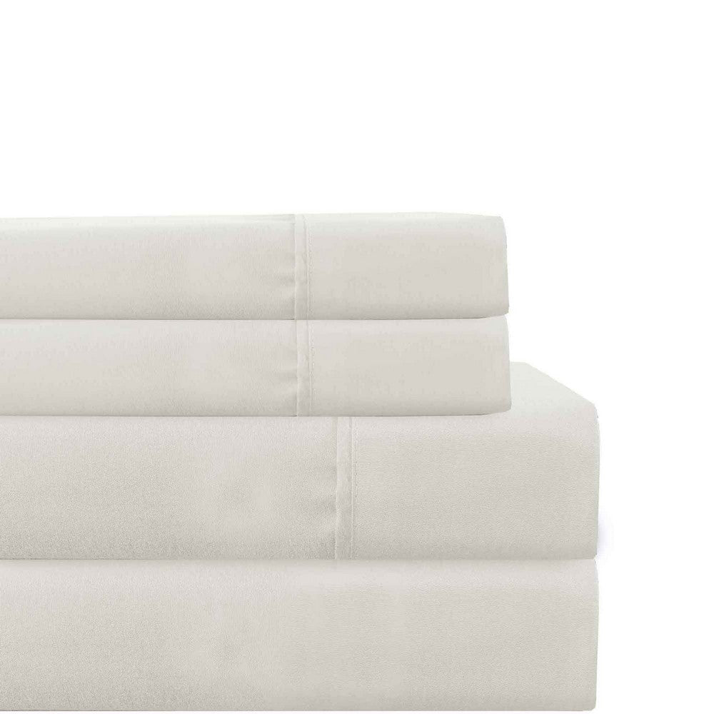 Lanester 4 Piece Deep Pocket California King Size Sheet Set The Urban Port White By Casagear Home BM202431