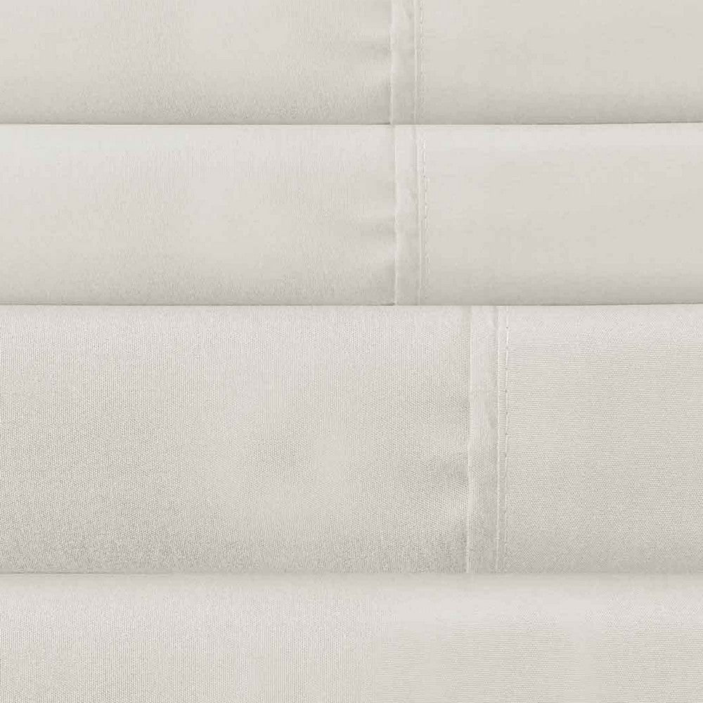 Lanester 4 Piece Deep Pocket California King Size Sheet Set The Urban Port White By Casagear Home BM202431