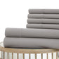 Forli 6 Piece Microfiber Full Sheet Set with Nano Technology The Urban Port Gray By Casagear Home BM203072