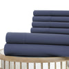 Forli 6 Piece Microfiber King Sheet Set with Nano Technology The Urban Port Blue By Casagear Home BM203111