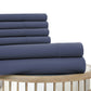 Forli 6 Piece Microfiber King Sheet Set with Nano Technology The Urban Port Blue By Casagear Home BM203111