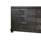 6 Drawer Transitional Style Wooden Dresser with Block Legs Brown By Casagear Home BM203211