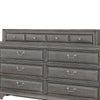 Transitional Wooden Dresser with 10 Drawers and bracket Legs Gray By Casagear Home BM203234