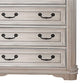 Transitional Style Wooden Chest with 5 Drawers and Metal Pulls White By Casagear Home BM203250