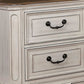 Transitional Wooden Nightstand with 2 Drawers and Bracket Legs White - BM203252 By Casagear Home BM203252