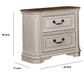 Transitional Wooden Nightstand with 2 Drawers and Bracket Legs White - BM203252 By Casagear Home BM203252