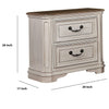 Transitional Wooden Nightstand with 2 Drawers and Bracket Legs White - BM203252 By Casagear Home BM203252