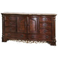 8 Drawer Wooden Dresser with 2 Door Cabinet and Marble Top, Brown By Casagear Home